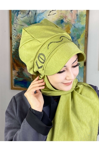 Pistachio Green Ready to Wear Turban 1TŞŞAP27OCK-04