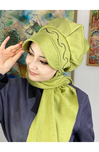 Pistachio Green Ready to Wear Turban 1TŞŞAP27OCK-04