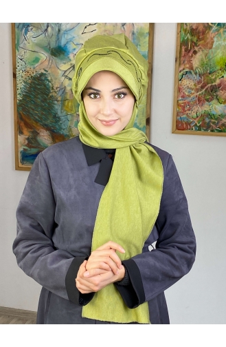 Pistachio Green Ready to Wear Turban 1TŞŞAP27OCK-04