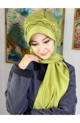 Pistachio Green Ready to Wear Turban 1TŞŞAP27OCK-04