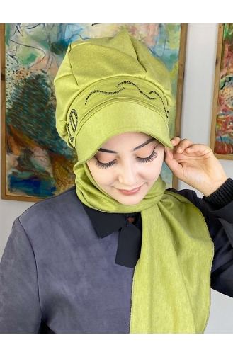 Pistachio Green Ready to Wear Turban 1TŞŞAP27OCK-04