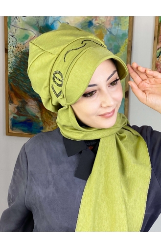 Pistachio Green Ready to Wear Turban 1TŞŞAP27OCK-04