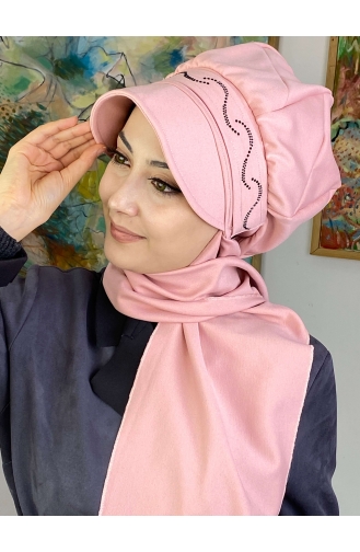 Hellrosa Praktischer Turban 1TŞŞAP27OCK-06