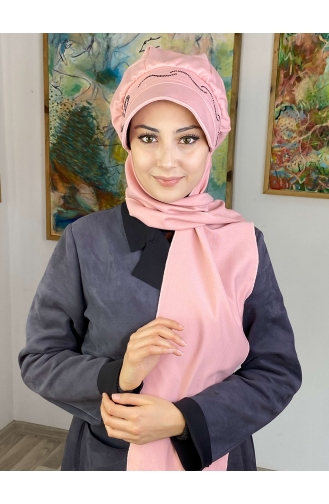 Hellrosa Praktischer Turban 1TŞŞAP27OCK-06