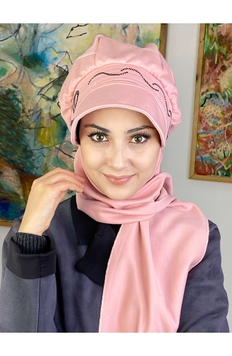 Hellrosa Praktischer Turban 1TŞŞAP27OCK-06