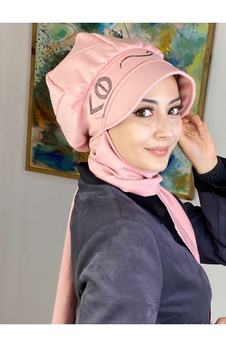 Hellrosa Praktischer Turban 1TŞŞAP27OCK-06