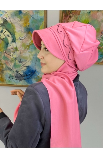 Pink Ready to wear Turban 1TŞŞAP27OCK-07