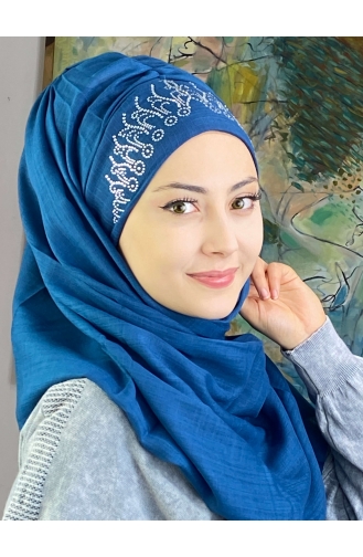 Dunkelblau Praktischer Turban 17ŞBTTHZŞL17-01