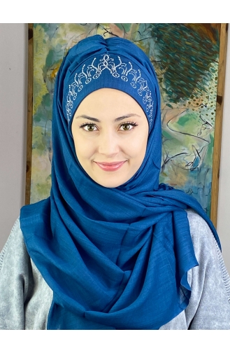 Dark Blue Ready to Wear Turban 17ŞBTTHZŞL17-01