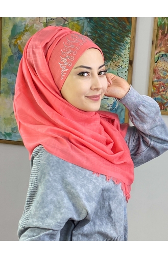 Pinkish Orange Ready to wear Turban 17ŞBTTHZŞL17-02