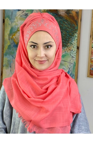 Pinkish Orange Ready to wear Turban 17ŞBTTHZŞL17-02