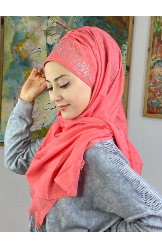 Pinkish Orange Ready to wear Turban 17ŞBTTHZŞL17-02