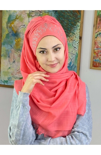 Pinkish Orange Ready to wear Turban 17ŞBTTHZŞL17-02