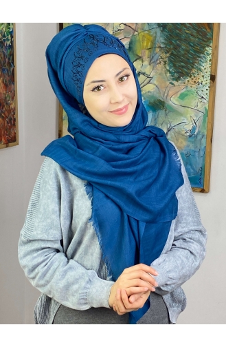 Dunkelblau Praktischer Turban 18ŞBTTHZŞL18-01