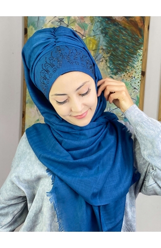 Dunkelblau Praktischer Turban 18ŞBTTHZŞL18-01