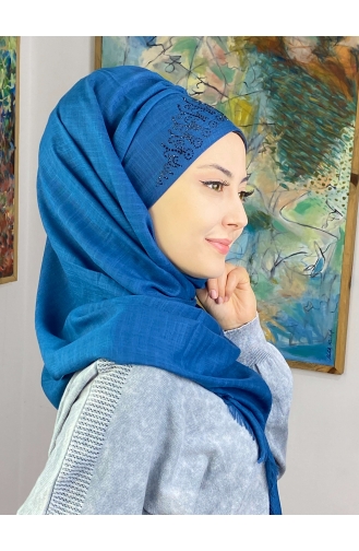 Dunkelblau Praktischer Turban 18ŞBTTHZŞL18-01