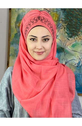 Gelblichrosa Praktischer Turban 18ŞBTTHZŞL18-02