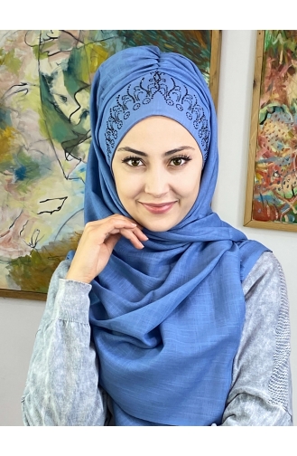 Hellblau Praktischer Turban 18ŞBTTHZŞL18-03