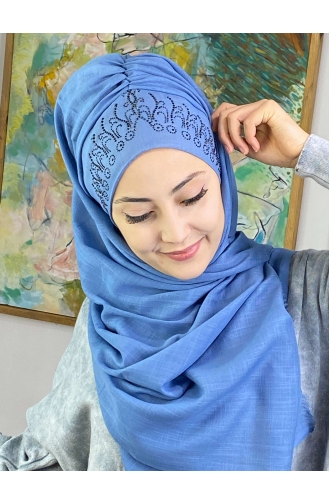 Hellblau Praktischer Turban 18ŞBTTHZŞL18-03