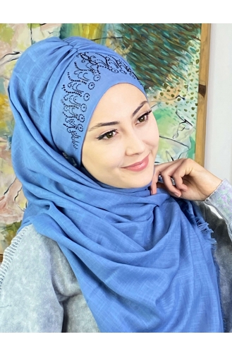 Hellblau Praktischer Turban 18ŞBTTHZŞL18-03