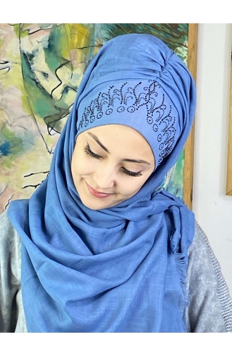 Hellblau Praktischer Turban 18ŞBTTHZŞL18-03