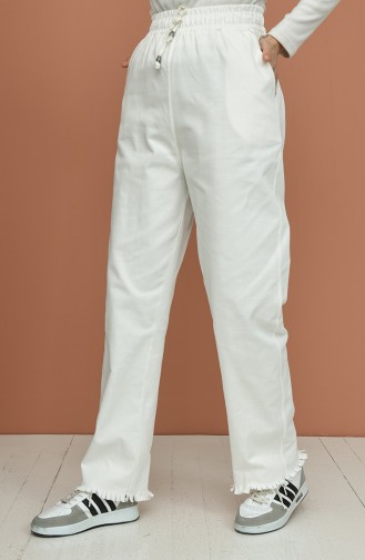 Ecru Pants 3602F-03