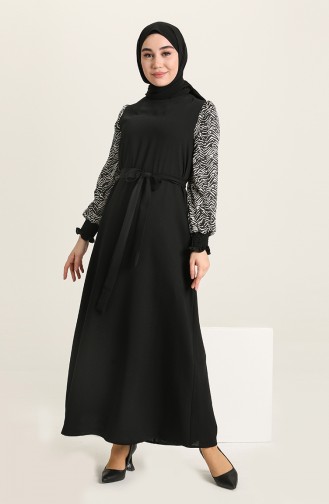 Black İslamitische Jurk 3113-02