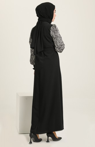 Black Hijab Dress 3113-02