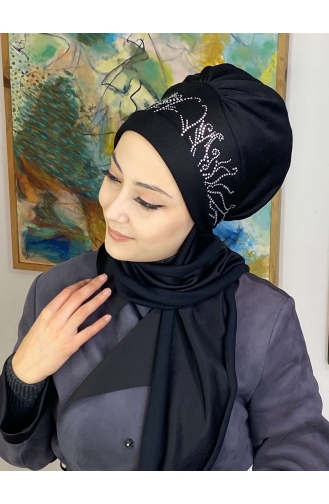 Black Ready to Wear Turban 9TBN27OCK-01