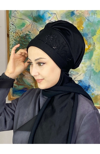 Black Ready to wear Turban 9TBN27OCK-02