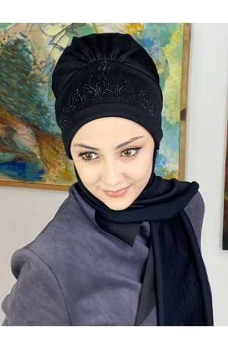 Black Ready to Wear Turban 9TBN27OCK-02