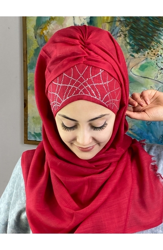 Weinrot Praktischer Turban 1ŞBTTHZŞL01-01