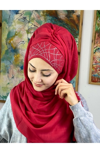 Weinrot Praktischer Turban 1ŞBTTHZŞL01-01