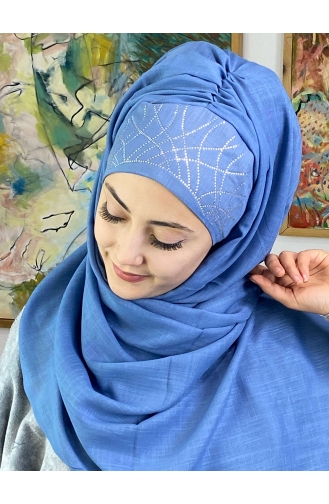 Hellblau Praktischer Turban 1ŞBTTHZŞL01-02