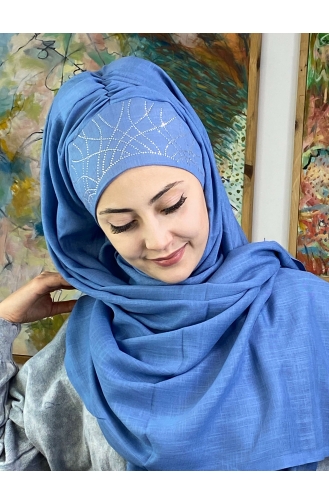 Hellblau Praktischer Turban 1ŞBTTHZŞL01-02