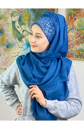 Dark Blue Ready to Wear Turban 1ŞBTTHZŞL01-03