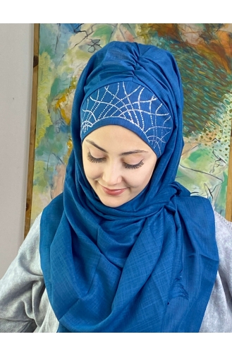 Dark Blue Ready to Wear Turban 1ŞBTTHZŞL01-03