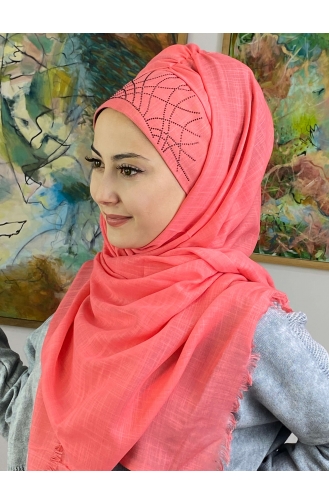 Pinkish Orange Ready to wear Turban 1ŞBTTHZŞL01-04