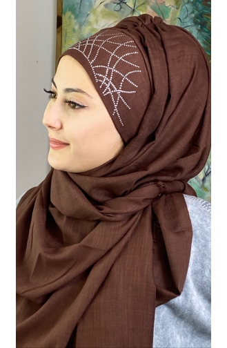 Dark Brown Ready to wear Turban 1ŞBTTHZŞL01-05