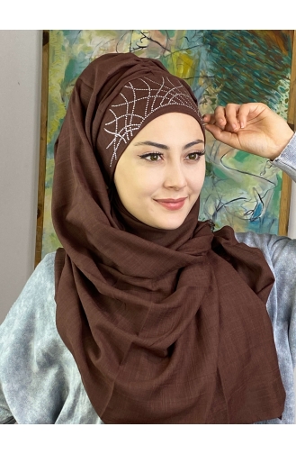 Dark Brown Ready to wear Turban 1ŞBTTHZŞL01-05