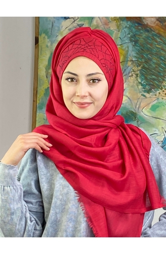 Claret Red Ready to Wear Turban 2ŞBTTHZŞL02-01