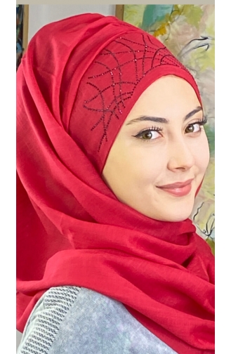 Claret red Ready to wear Turban 2ŞBTTHZŞL02-01