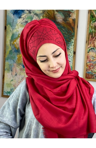 Claret Red Ready to Wear Turban 2ŞBTTHZŞL02-01