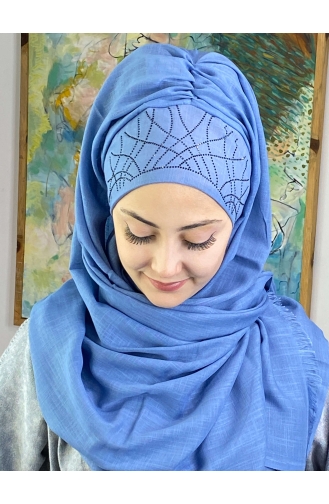 Light Blue Ready to Wear Turban 2ŞBTTHZŞL02-02