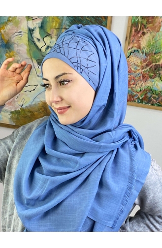 Light Blue Ready to Wear Turban 2ŞBTTHZŞL02-02