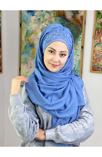 Light Blue Ready to Wear Turban 2ŞBTTHZŞL02-02