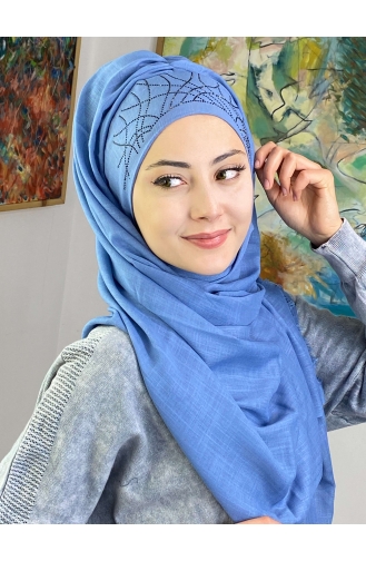 Light Blue Ready to Wear Turban 2ŞBTTHZŞL02-02