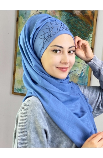 Light Blue Ready to Wear Turban 2ŞBTTHZŞL02-02