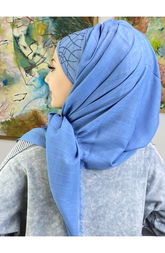 Light Blue Ready to Wear Turban 2ŞBTTHZŞL02-02