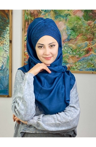 Dark Blue Ready to Wear Turban 2ŞBTTHZŞL02-03